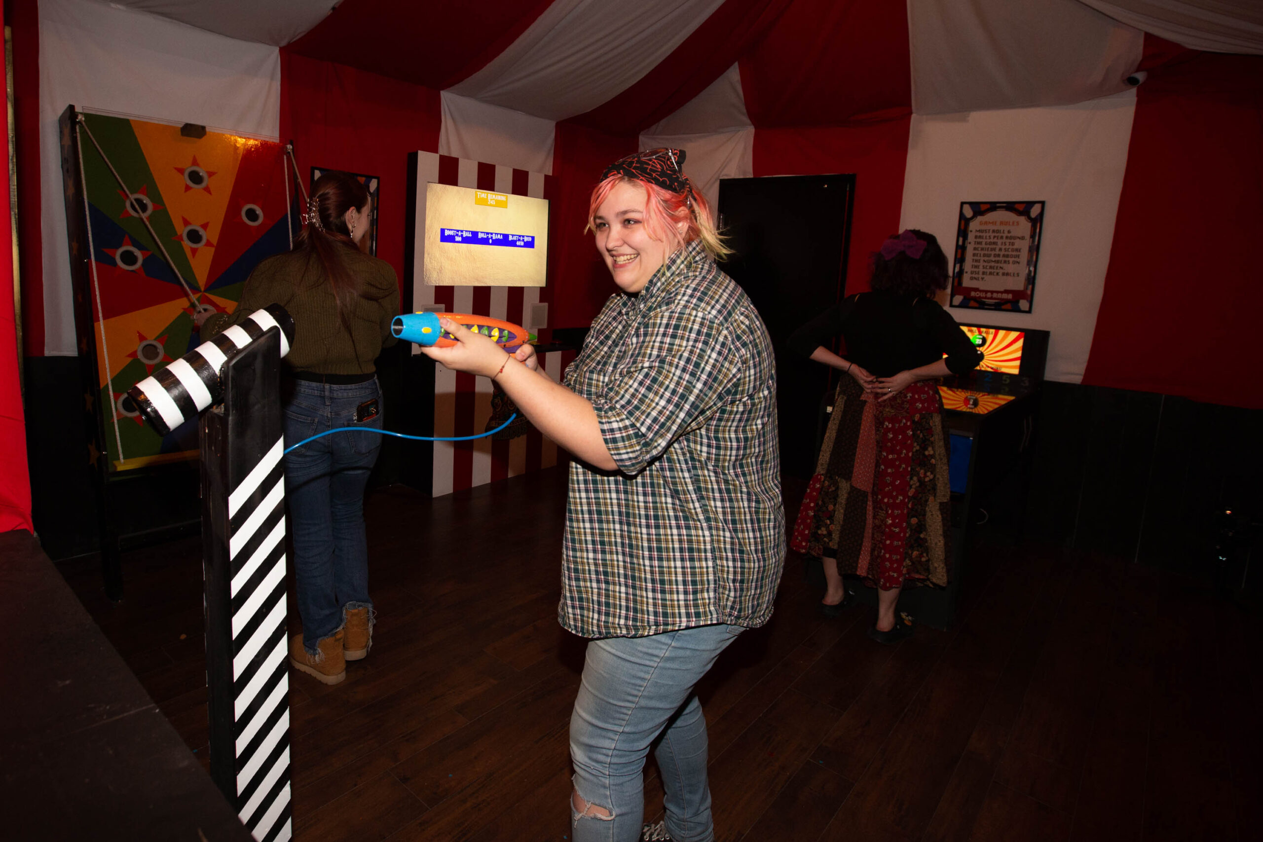shooting gallery game, fun activity, las vegas, group fun, video games, live action, board games