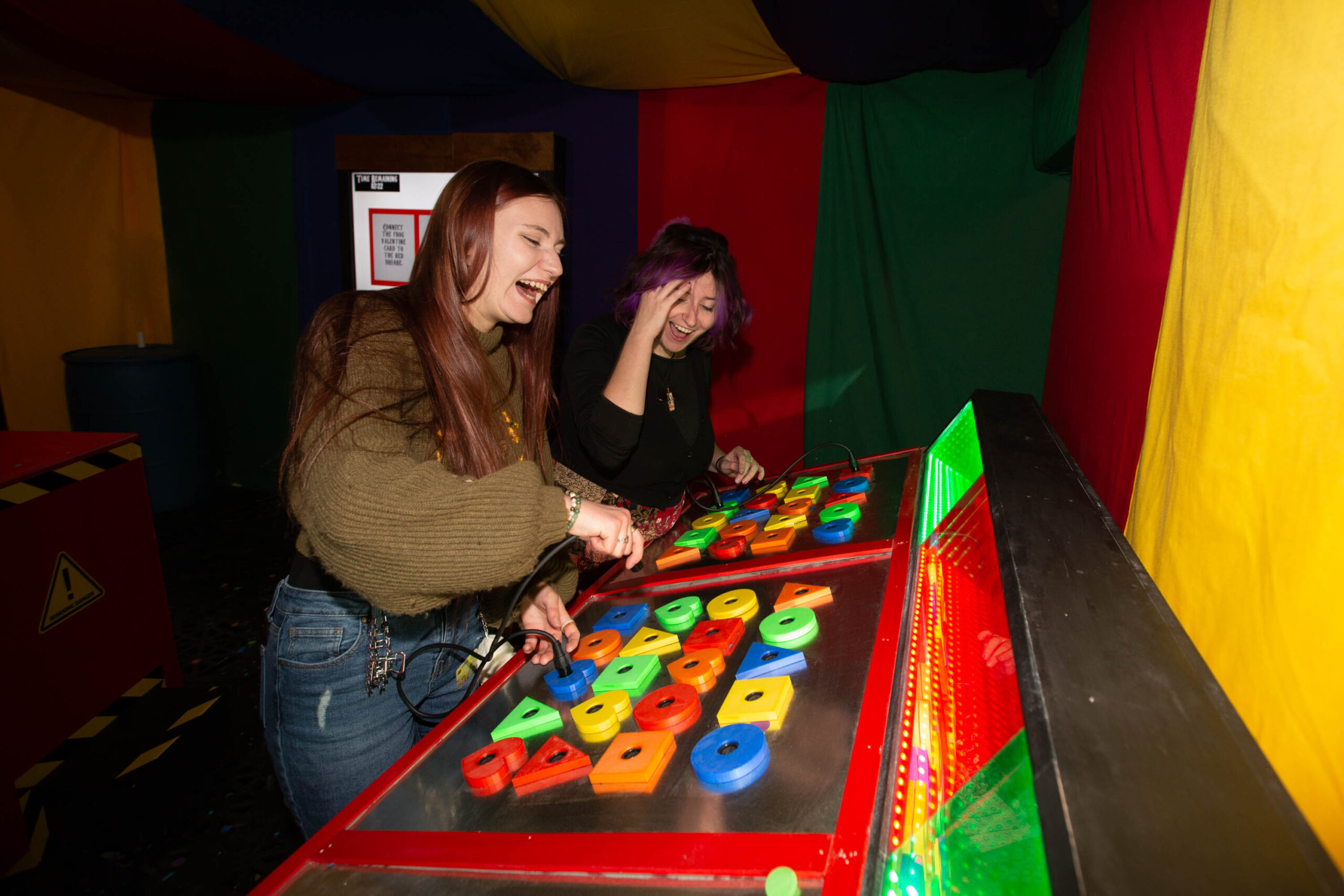 having fun, having a blast, family friendly, group acitivity, confetti game, colorful, shapes, great for kids